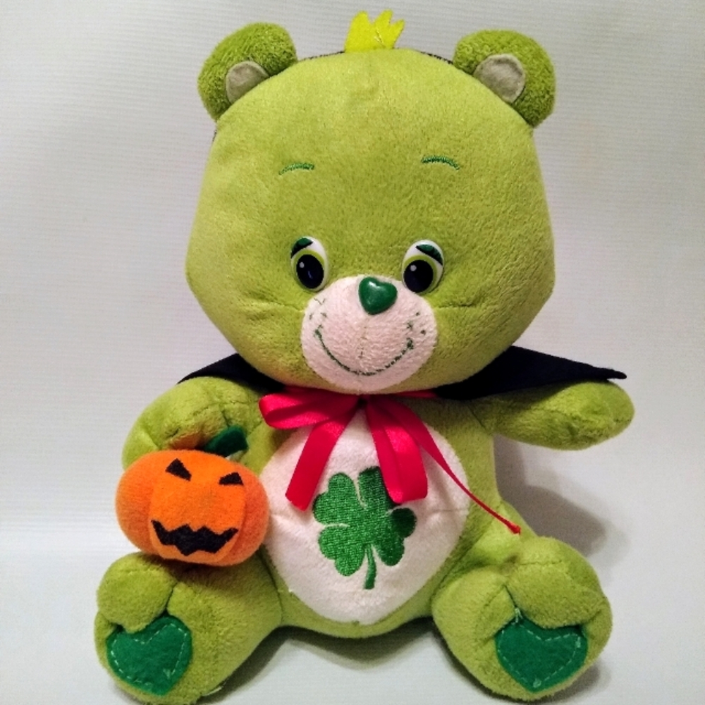 Care Bears Halloween Dracula Good Luck Bear Plush Stuffed 9" Kellytoy